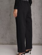 yu & me Pantaloni Bleumarin Bumbac-Vâscoză Wide Leg cu curea tip eșarfă Arlethia