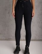 yu & me Pantaloni Bleumarin Mulați High Waist cu elastic și șnur în talie Zelpia