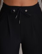 yu & me Pantaloni Bleumarin Mulați High Waist cu elastic și șnur în talie Zelpia