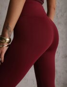 yu & me Pantaloni Bordo Talie înaltă din Material Elastic cu Bandă Elastică în Talie Dorra