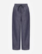 yu & me Pantaloni Casual Barrel High Waist cu elastic și tip cravată în talie Janesa Albaștri