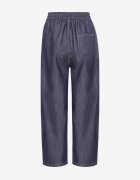 yu & me Pantaloni Casual Barrel High Waist cu elastic și tip cravată în talie Janesa Albaștri