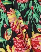 yu & me Pantaloni Casual de vară cu flori decorati cu decupaje Artima Negri