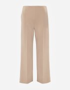 yu & me Pantaloni din Bumbac și Viscoză Bej cu Croială Elegantă la dungă Tinawre