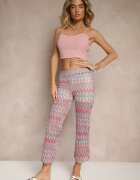 yu & me Pantaloni evazați Fucsia Decorați cu Motiv Geometric Novanelle