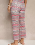 yu & me Pantaloni evazați Fucsia Decorați cu Motiv Geometric Novanelle