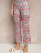 yu & me Pantaloni evazați Fucsia Decorați cu Motiv Geometric Novanelle