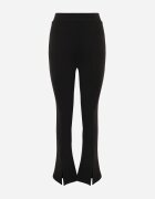 yu & me Pantaloni evazați negri cu despicătură la picior Hekenia