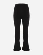yu & me Pantaloni evazați negri cu despicătură la picior Hekenia