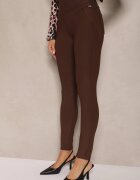 yu & me Pantaloni Maro Skinny Talie înaltă cu elastic în talie Ivelbia
