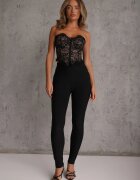 yu & me Pantaloni Negri Skinny Talie înaltă cu elastic în talie Ivelbia