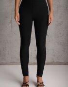yu & me Pantaloni Negri Skinny Talie înaltă cu elastic în talie Ivelbia