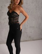 yu & me Pantaloni Negri Skinny Talie înaltă cu elastic în talie Ivelbia