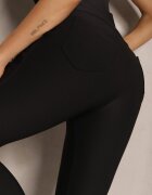 yu & me Pantaloni Negri tip Skinny cu elastic în talie și buzunare Rizeena
