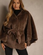 yu & me Poncho Maro Pufos Decorat cu curea Monareva