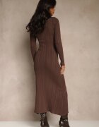 yu & me Rochie Maro Cambrată Tip Pulover cu viscoză și nasturi metalici Lilianessa