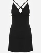 yu & me Rochie sportivă neagră cu bretele încrucișate Kelaphei