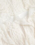 yu & me Set Eteric Bej cu Dantelă și Volane Top și Pantaloni Wide Leg Pretilaine