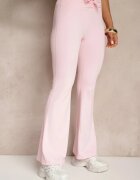 yu & me Set Sport Roz Mulat Top și Pantaloni Flare cu Legătură în Talie Koseria