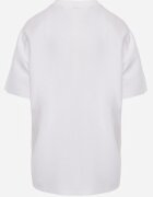 yu & me T-shirt oversize din bumbac decorat cu aplicații pătrate Evesilea Alb