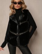 yu & me Vestă Neagră De blană Hinlosh
