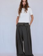 Stradivarius B01 Tricou Basic Regular Fit Heavy Weight Ecru Xxs
