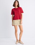 Stradivarius B01 Tricou Simplu Regular Fit Roșu Închis S