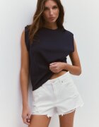 Stradivarius B05 Tricou Simplu Cu Pernițe Albastru Închis L