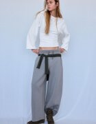 Stradivarius B11 Tricou Cu Mânecă Lungă Și Talie Ajustată Ecru Xl