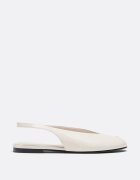 Stradivarius Balerini Cu Talpă Joasă Decupați Tip Peep Toe Ecru 36