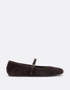 Stradivarius Balerini Mary Jane Din Piele Maro 38