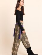 Stradivarius Blugi Barrel Cu Ajustor Kaki 32