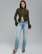 Stradivarius Blugi Drepți Slim Fit Albastru Mediu 38