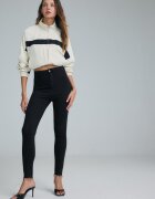 Stradivarius Blugi Skinny Cu Talie Înaltă Negru 38