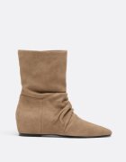 Stradivarius Botine Cu Platformă Interioară Din Piele Bej 41