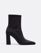 Stradivarius Botine Cu Toc Din Neopren Negru 36