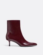 Stradivarius Botine Cu Toc Kitten Din Imitație De Piele Vișiniu 38