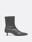 Stradivarius Botine Cu Toc Kitten Împletite Imitație De Piele Gri 36
