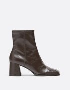 Stradivarius Botine Cu Toc Lat Gri 41