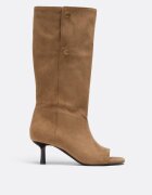 Stradivarius Botine Cu Toc Peep Toe Bej 40