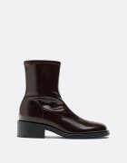 Stradivarius Botine Plate Stretch Maro 38