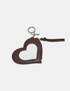 Stradivarius Breloc Charm Portofel Inimă Cu Oglindă Maro Os