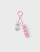 Stradivarius Breloc Charm Tastatură Roz Pastel Os