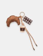 Stradivarius Breloc Cu Charmuri Cafea Și Croissant Maro Os