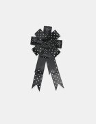 Stradivarius Broșă Fundă Cu Buline Negru Os