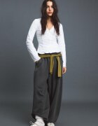 Stradivarius Cămașă Cu Decolteu În V Și Pliuri Alb Xs