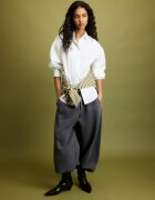 Stradivarius Cămașă Din Poplin Regular Ajustabilă Alb Xs