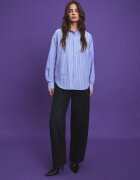 Stradivarius Cămașă Din Poplin Regular Ajustabilă Azuriu Xl