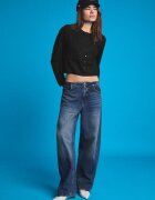 Stradivarius Cardigan Din Tricot Cu Nasturi Și Textură Moale Negru Xl