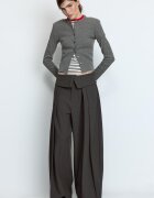 Stradivarius Cardigan Din Tricot Cu Pernițe Gri Marengo Xl